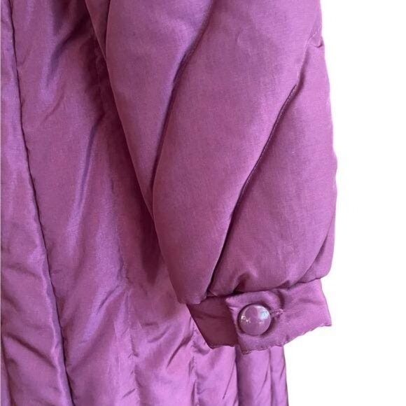 Vintage 1980s Quilted Down Duffle Coat – Warm Puffer Toggle Jacket - Picture 8 of 13